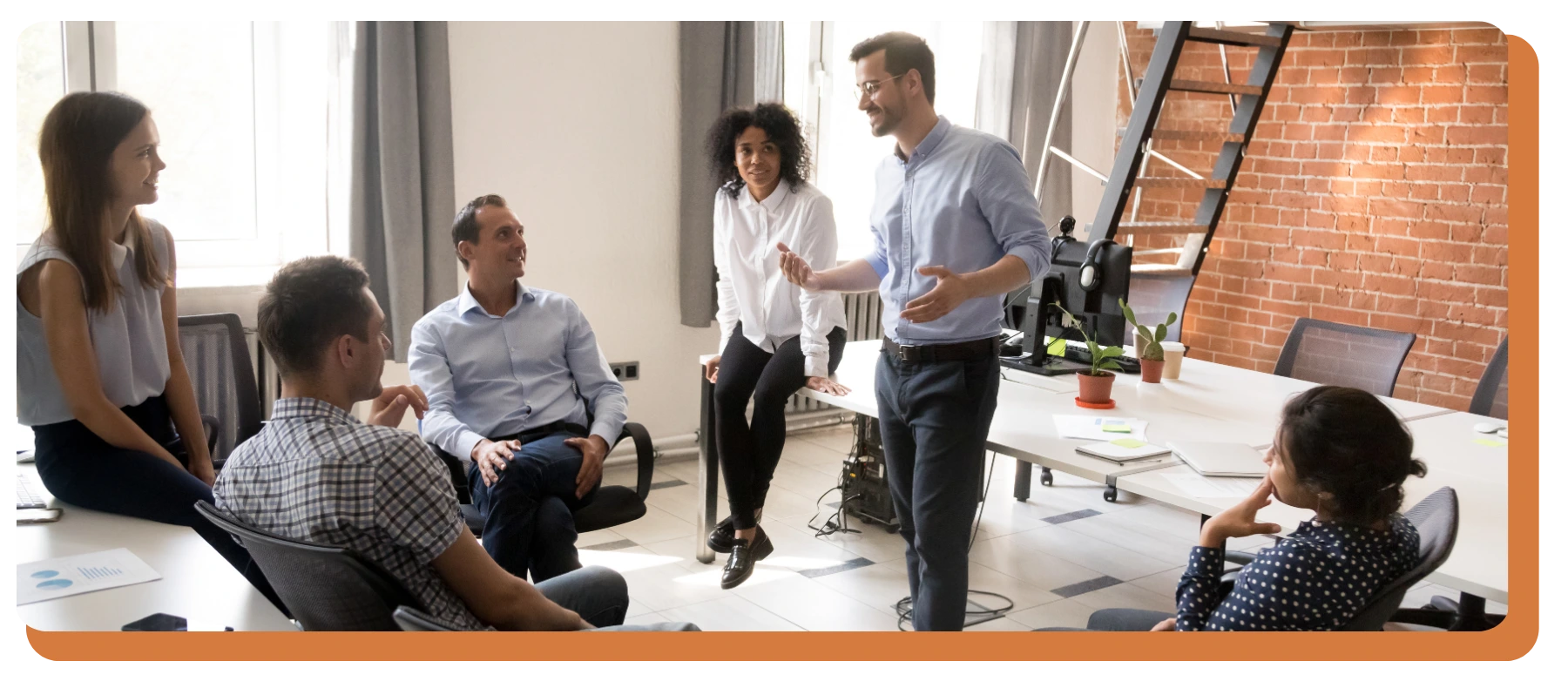 people talking with each other